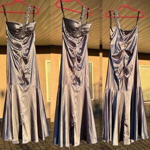 90s Vintage BA Nites Colour Shifting Beaded Formal Gown Size 16